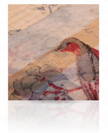 Палантин Женский SN-VINTAGE.BIRD/WHITE